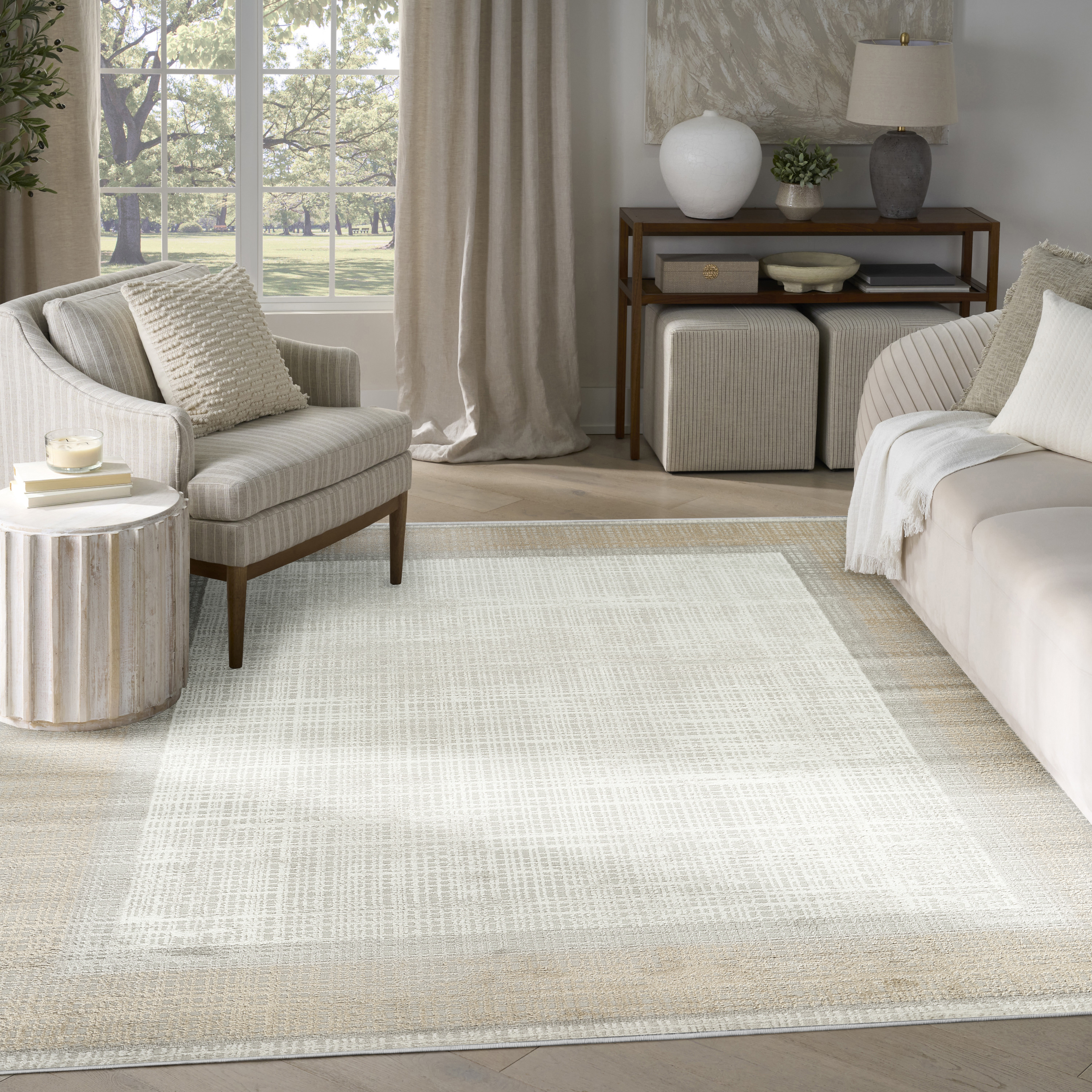 Nourison Dekor 7'10" x 9'10" Grey Modern Indoor Rug