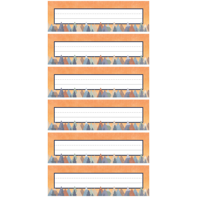 Moving Mountains Flat Name Plates, 36 Per Pack, 6 Packs