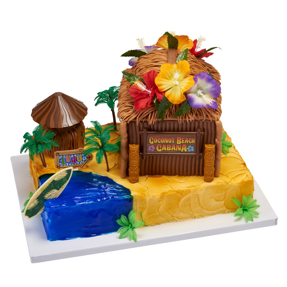 Image Cake Coconut Beach Cabana