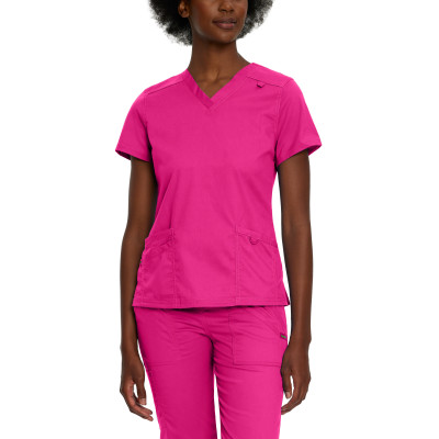 Landau ProFlex Women&#8216;s 3-Pocket V-Neck Scrub Top-Landau