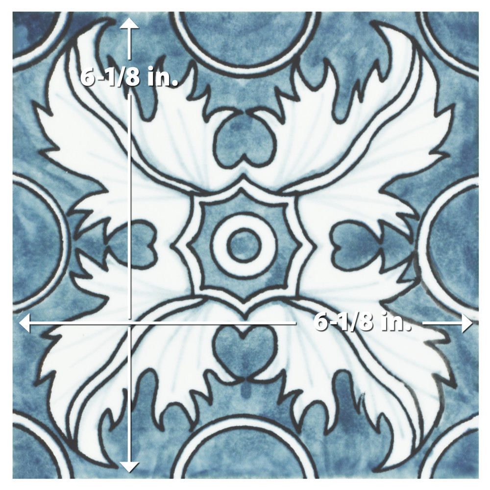 Provincial Deco Monte Real 6 in. x 6 in. Porcelain Wall Tile