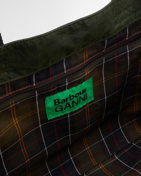 Barbour x GANNI Waxed Tote Bag