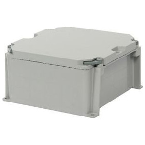 Junction Box, Screw Cover, PVC, Molded Mounting Feet, 8 x 8 x 4