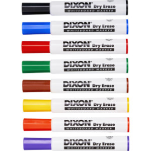 Dry Erase Markers Wedge Tip, 8 Color Set