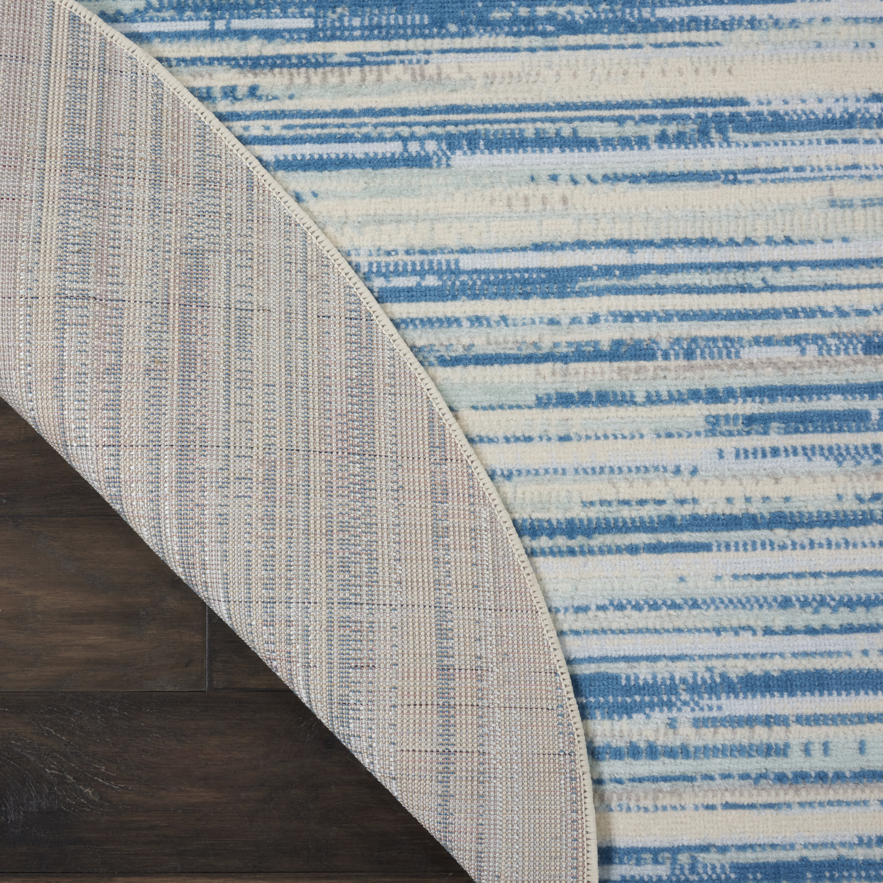 Nourison Jubilant 8' x Round Blue Modern Indoor Rug
