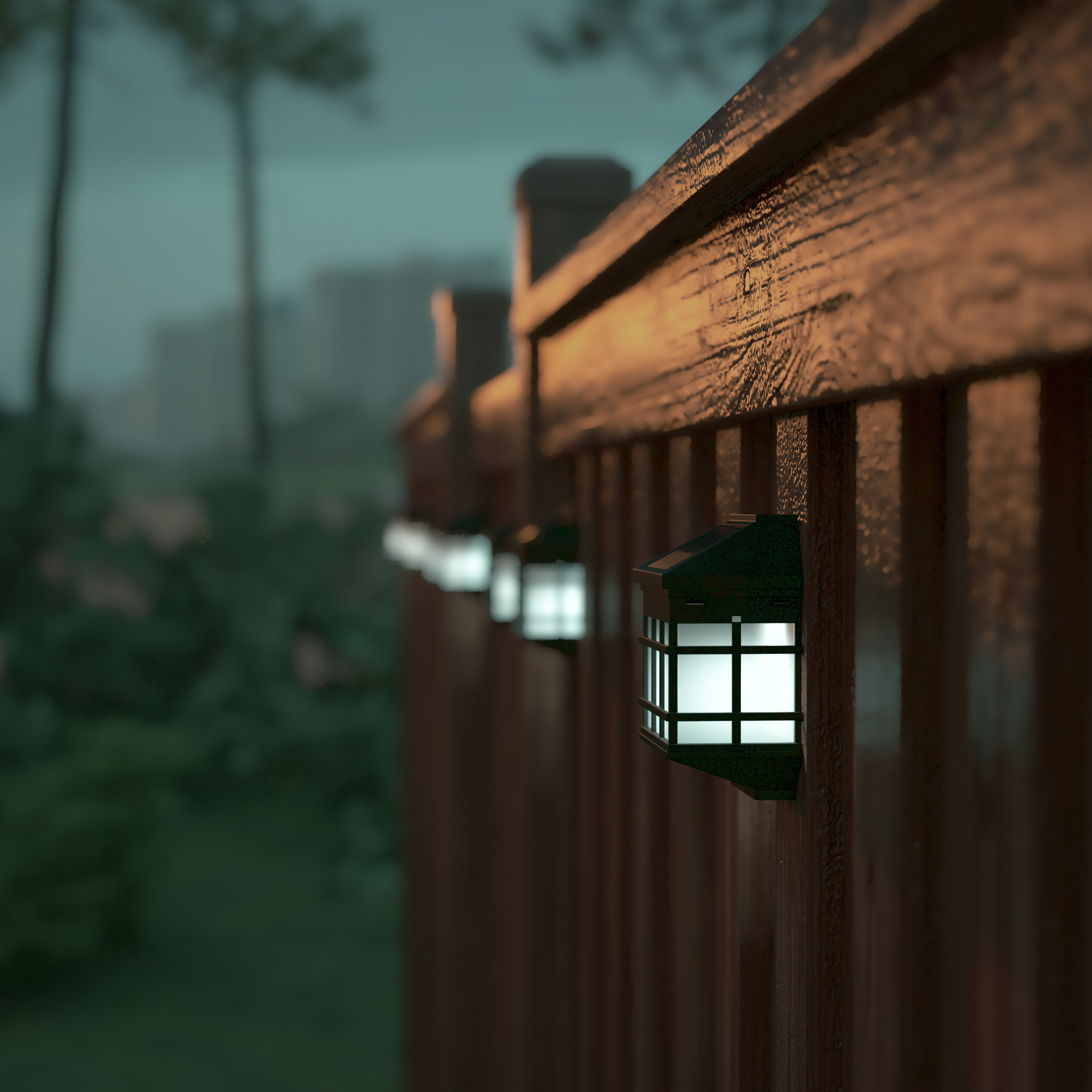 Caan Set of 6 Brown Solar Deck and Fence Lights, Decorative Outdoor Solar Pow... - Picture 2 of 22