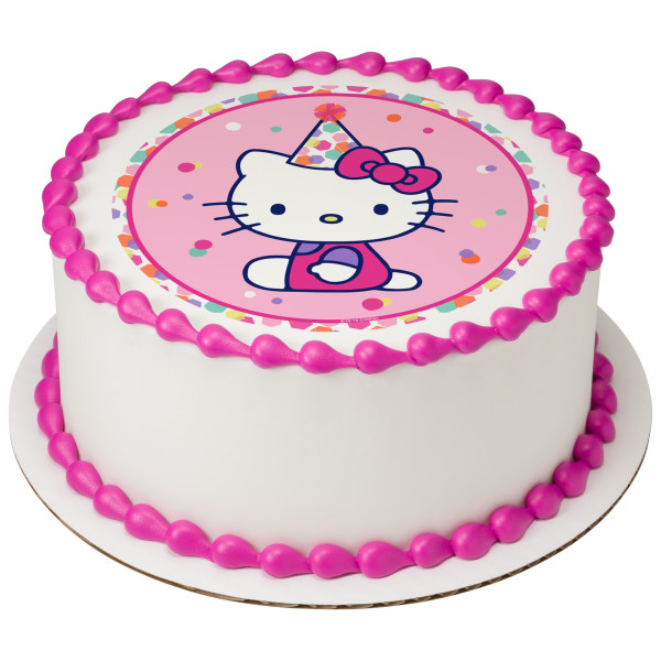 Hello Kitty® Party Hat PhotoCake® Edible Image®