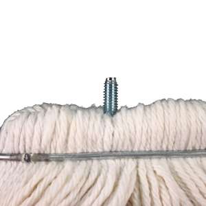 Impact, Layflat, Rayon Cut-End Wet Mop Head with 1" Headband, 16 oz, White