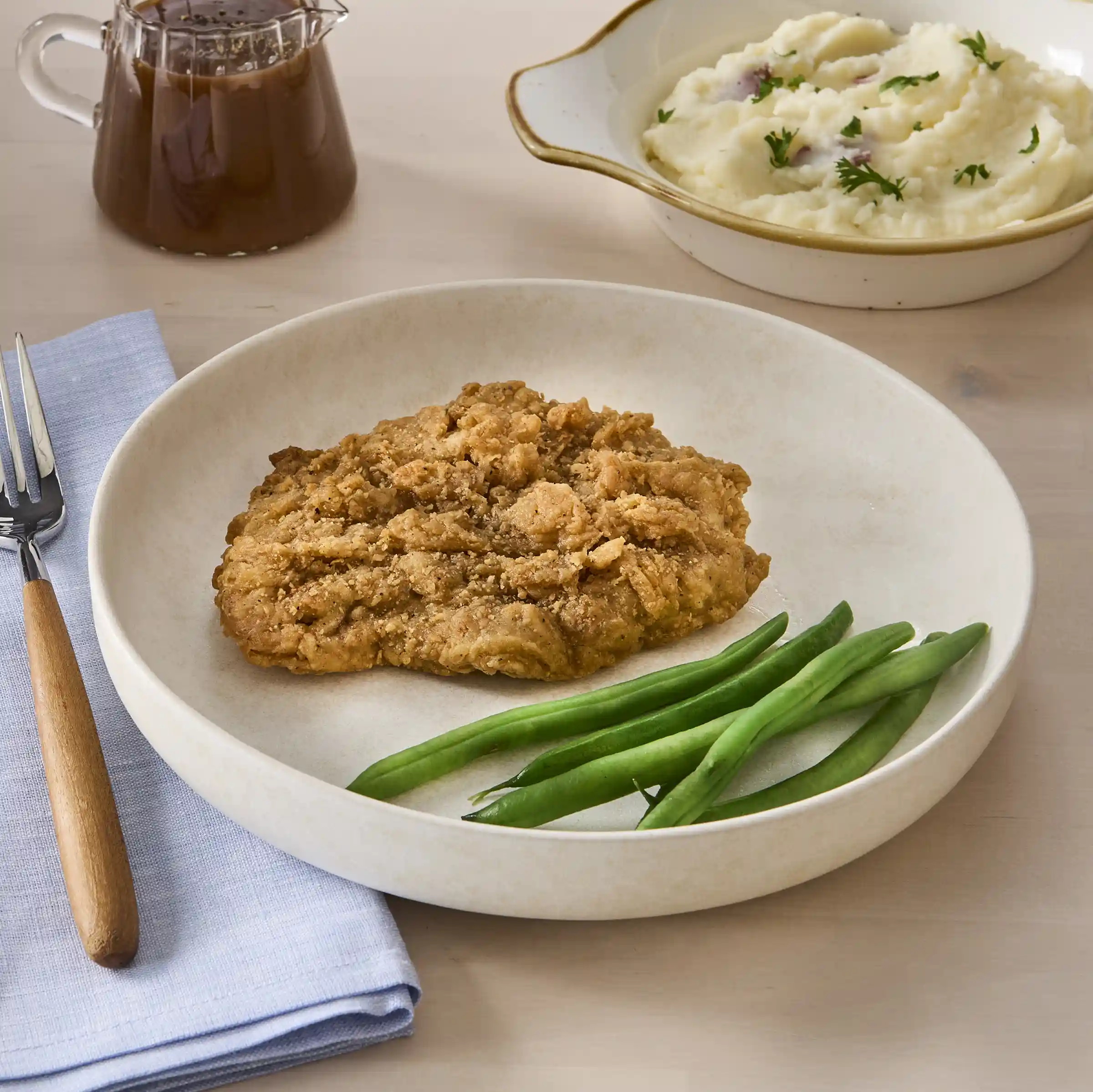 AdvancePierre™ Platinum Label The Legend® Partially Cooked Breaded Country Fried Sirloin Beef Steak Fritters, 6 oz._image_1