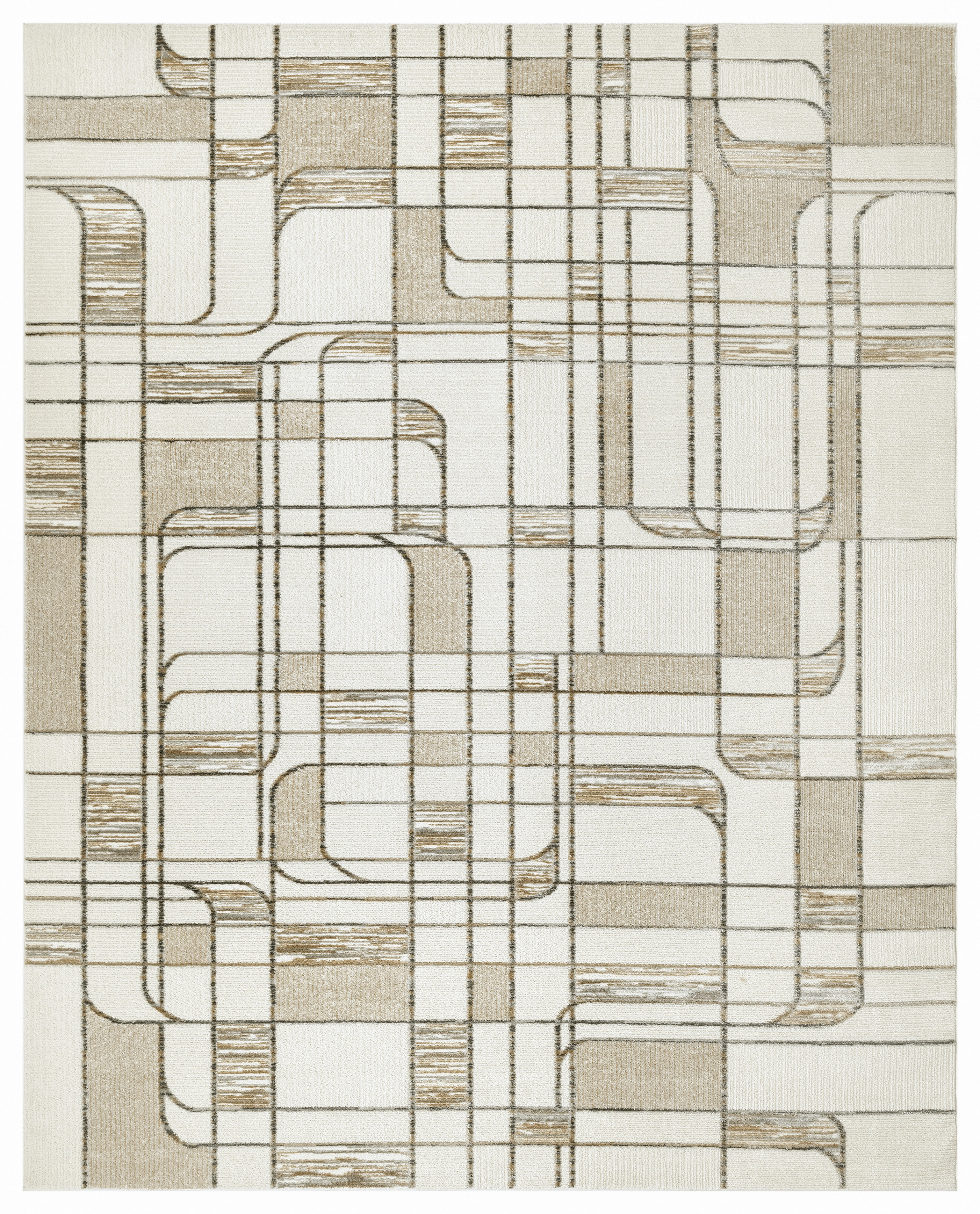 Nourison Nordic 8' x 10' Ivory Multicolor Mid-Century Modern Indoor Rug