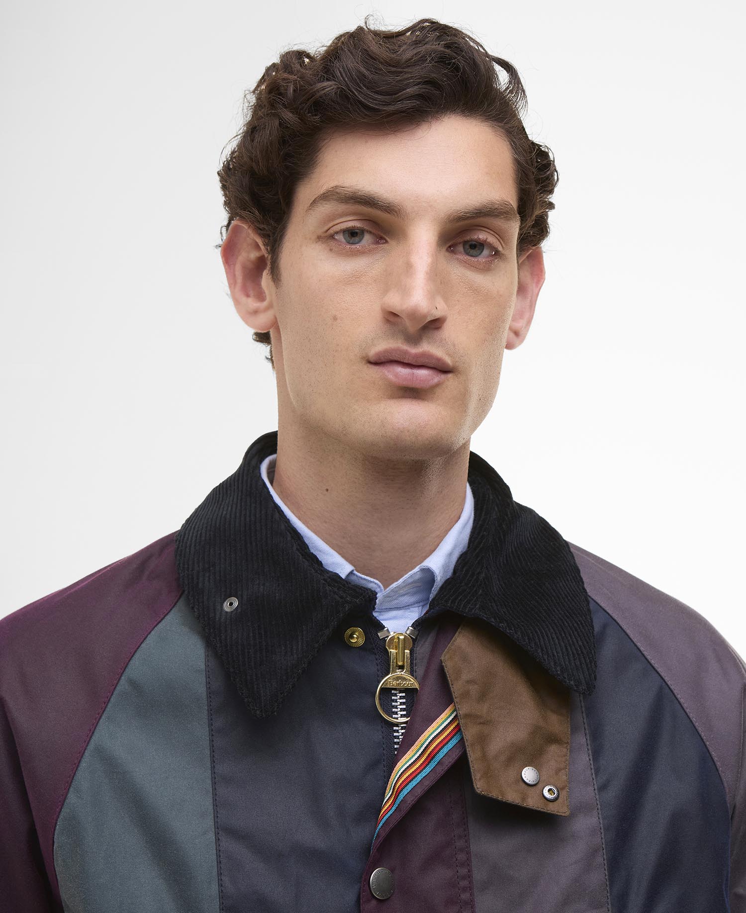 Paul Smith loves Barbour Striped Oversized Bedale Waxed Jacket image number 7