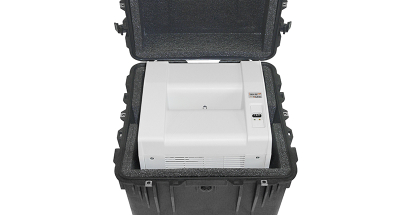 Designed for portability to shred sensitive information on-site.