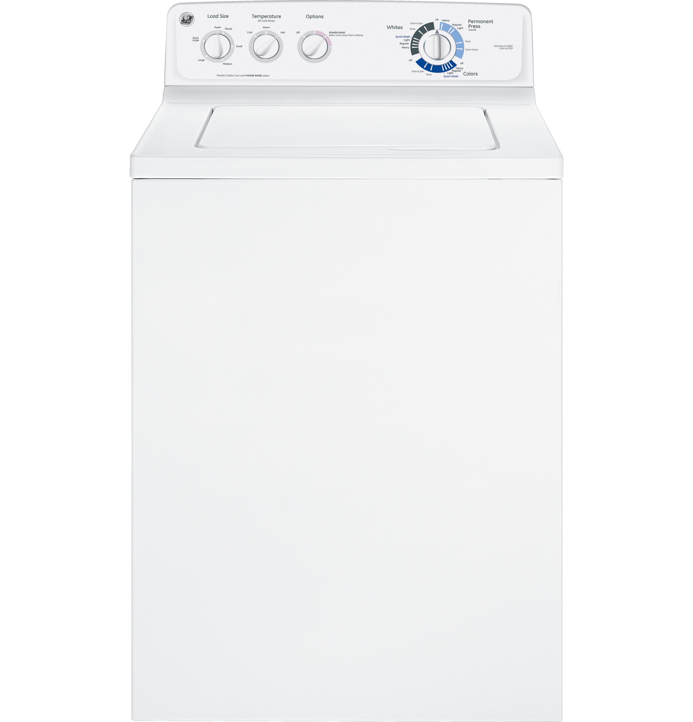 GE® 3.8 DOE cu. ft. stainless steel capacity washer