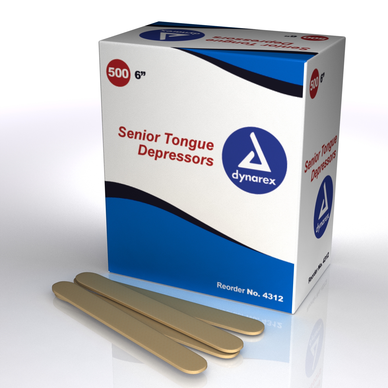 Tongue Depressors Wood, Non-sterile Senior 6