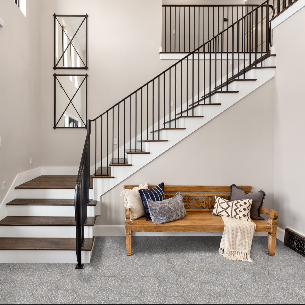 Sample – Venice Hex XT Silver Porcelain Floor and Wall Tile