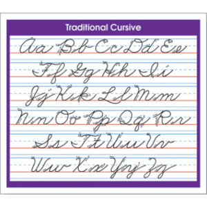 Adhesive Traditional Cursive Desk Prompt, Pack of 36