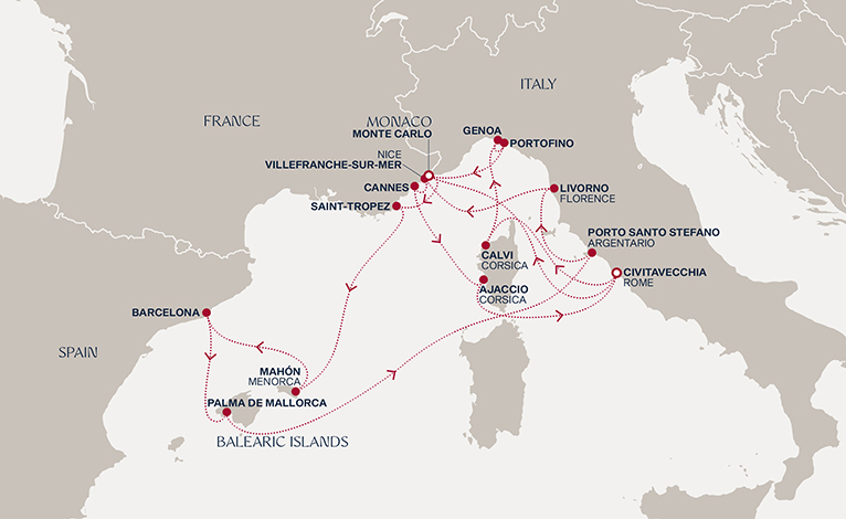 Itinerary map