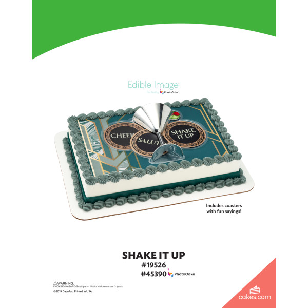 Shake it Up The Magic of Cakes® PhotoCake® Enhanced Background Page