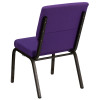 HERCULES Series 18.5''W Stacking Church Chair in Purple Fabric - Gold Vein Frame - Picture 135 of 140