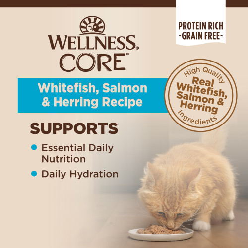 The benifts of Wellness CORE Pate Whitefish, Salmon & Herring
