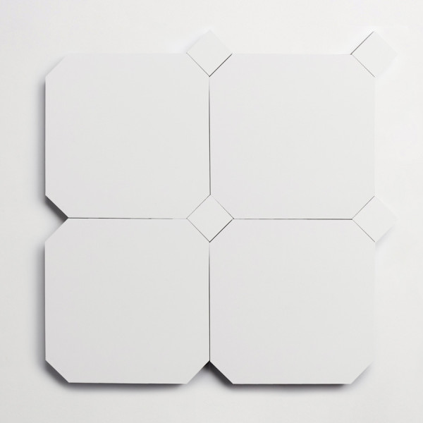 cement | pavimenti act I | white | paradiso octagon + bouchon (bundle) 