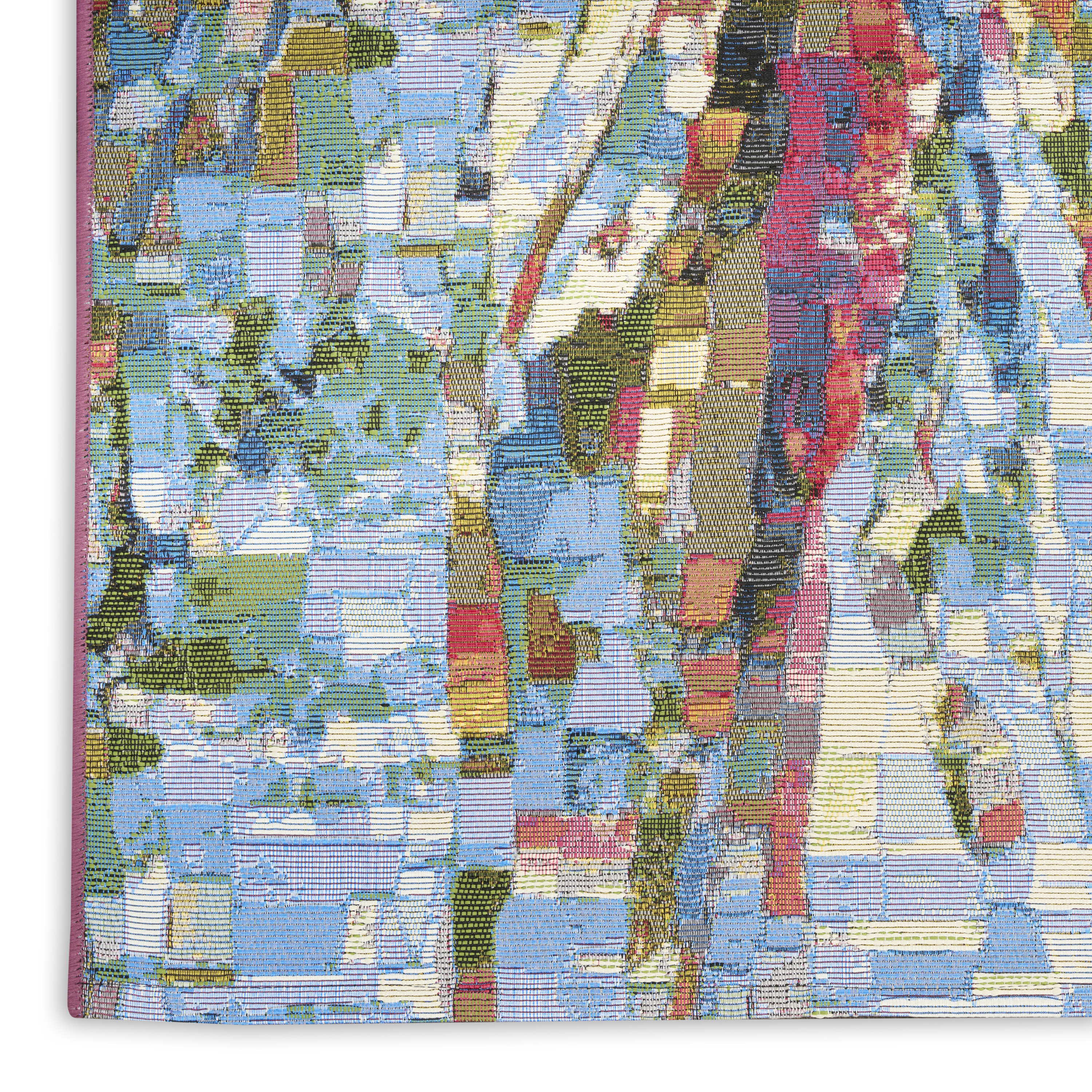 Nourison Color Splash 5'3" x 7'3" Multicolor Coastal, Nautical & Beach Rug