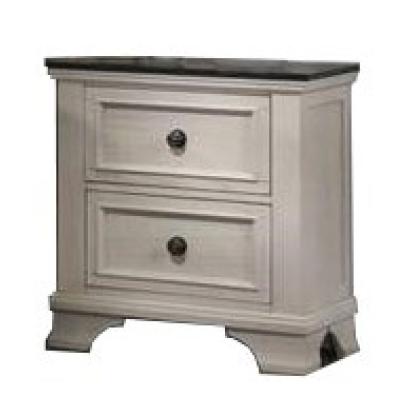 Product image of the  Whitehaven Bedside Table (2 Drawer) from Forty Winks