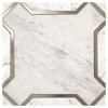 Castellina White And Titanium 11×11 Nouveau Mosaic Polished
