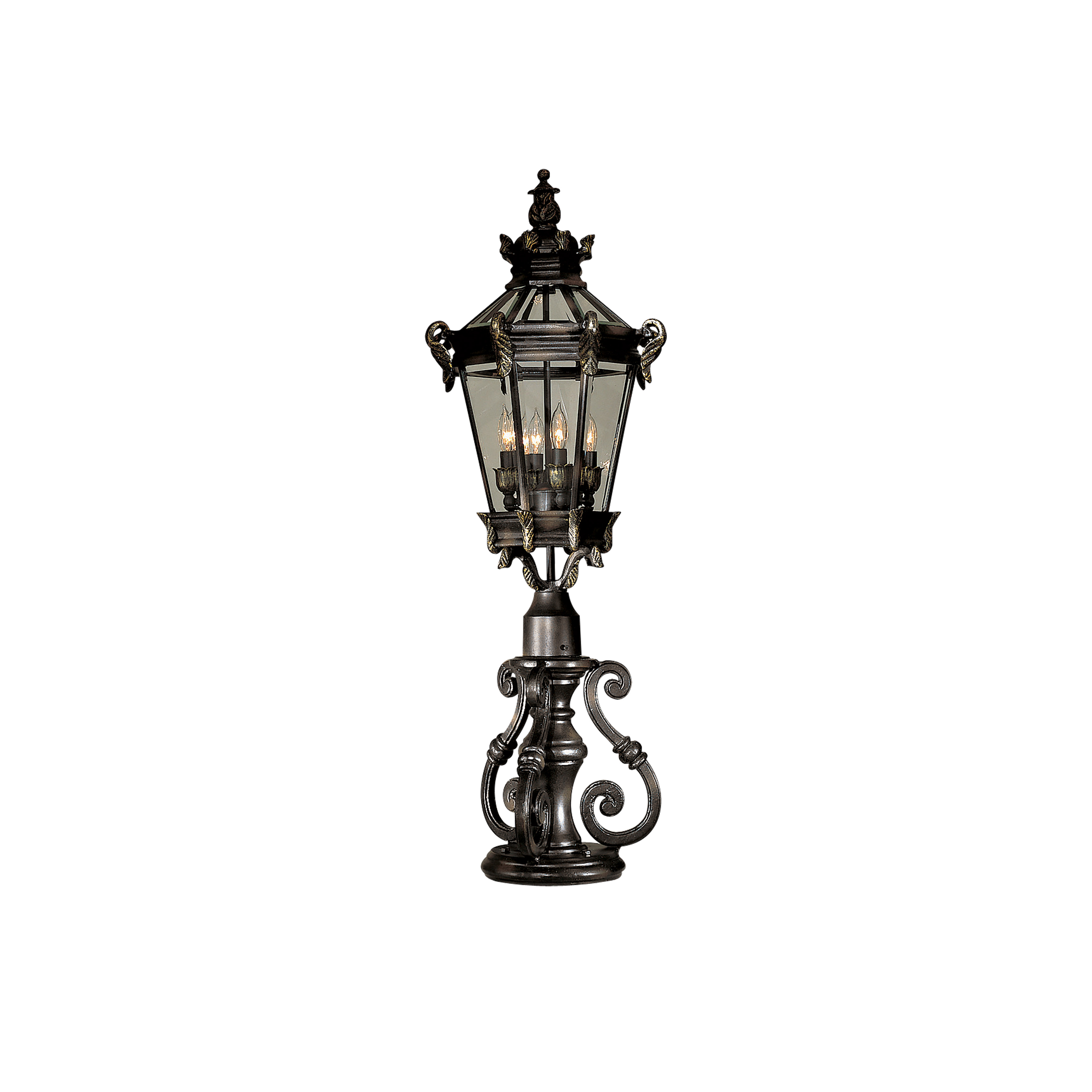 Sand-cast Pier Mount (shown with 8936-95 fixture). Can Be Used with Any Great Outdoors Product.