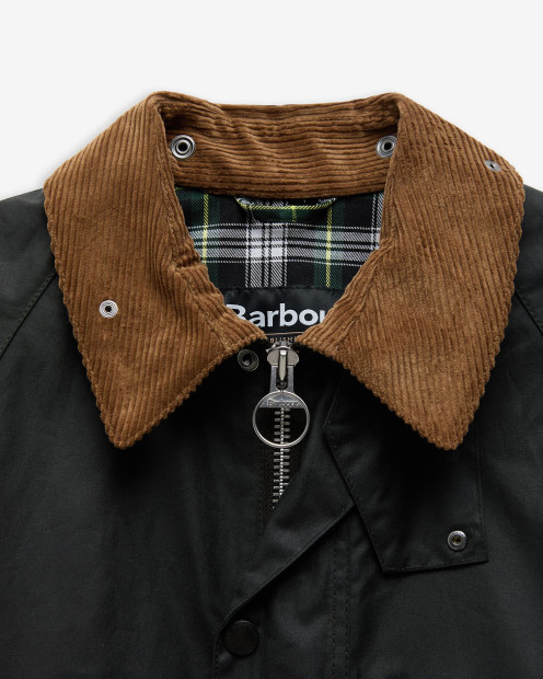 Oversized Solway Waxed Jacket Sage