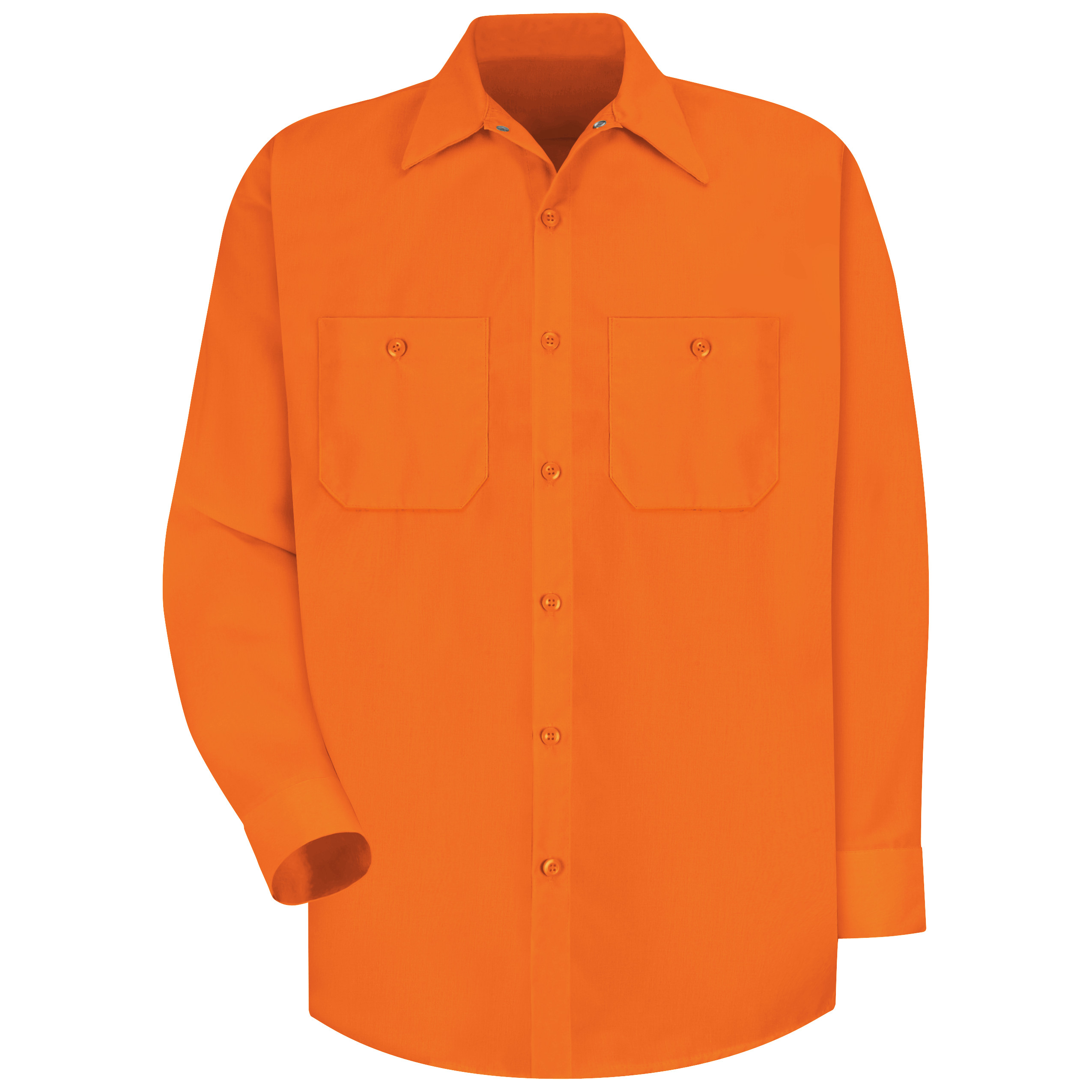 Long Sleeve Enhanced Visibility Work Shirt-Red Kap