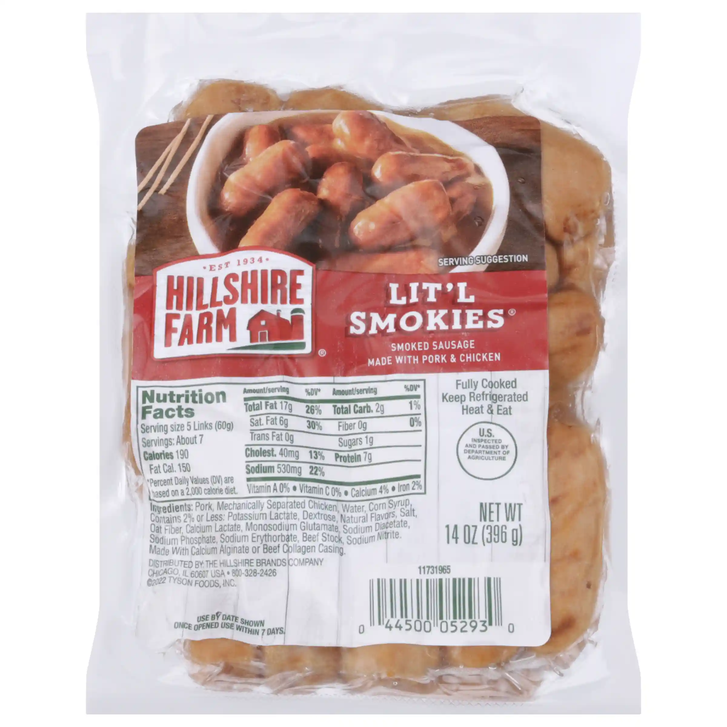 Hillshire Farm Lit'l Smokies Smoked Sausage, 14 oz. _image_2