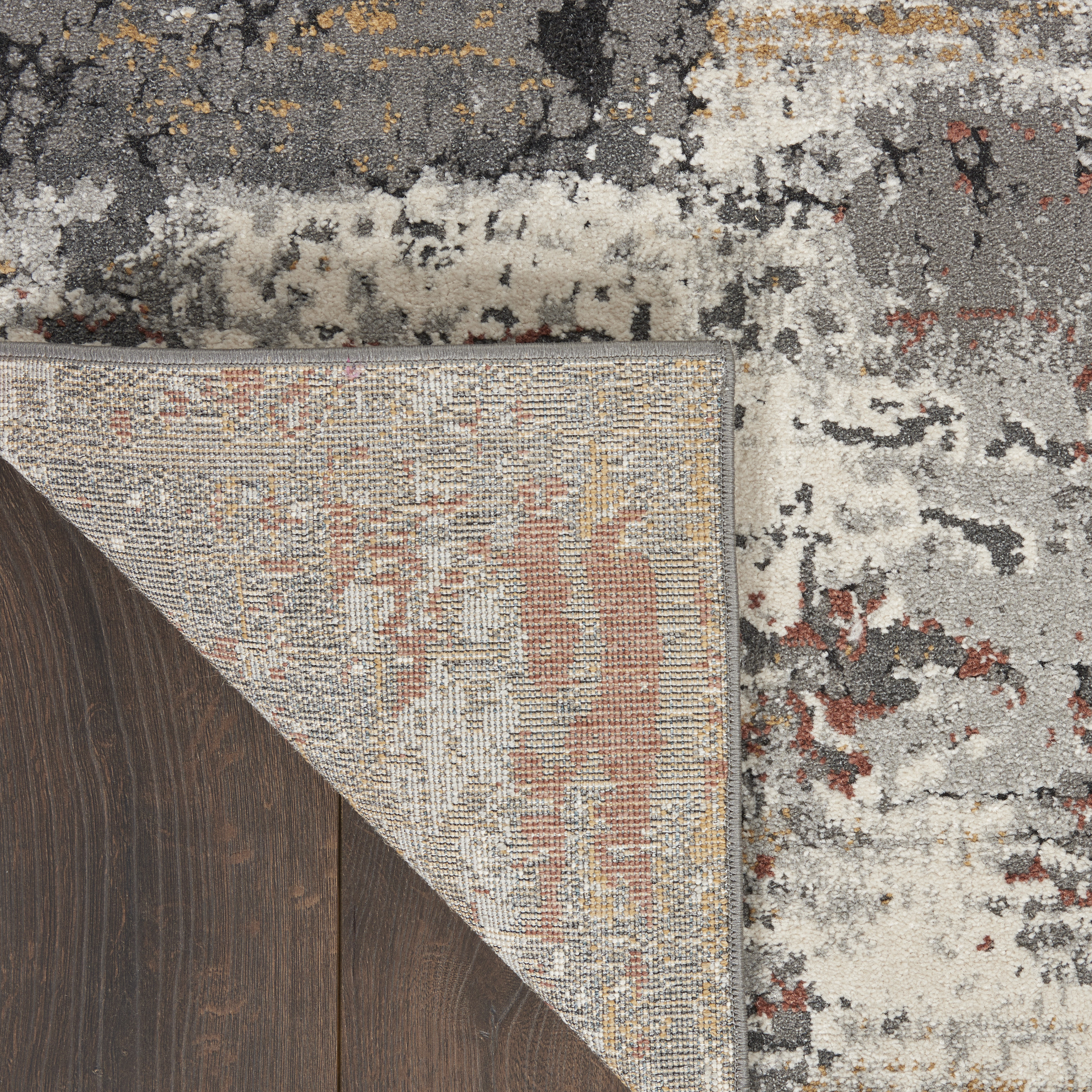 Nourison Tangra 9' x 12' Grey Multicolor Modern Indoor Rug