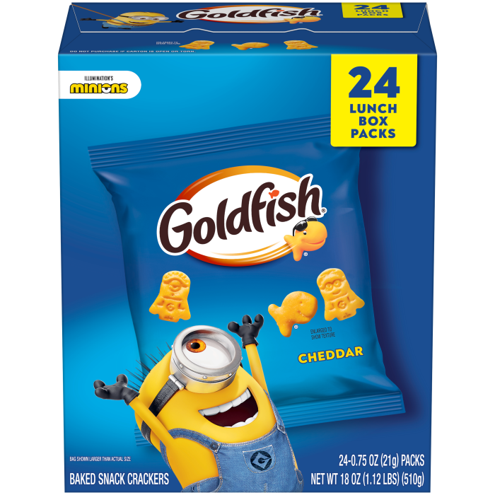 Minions™ Cheddar Baked Snack Crackers, 24 count box