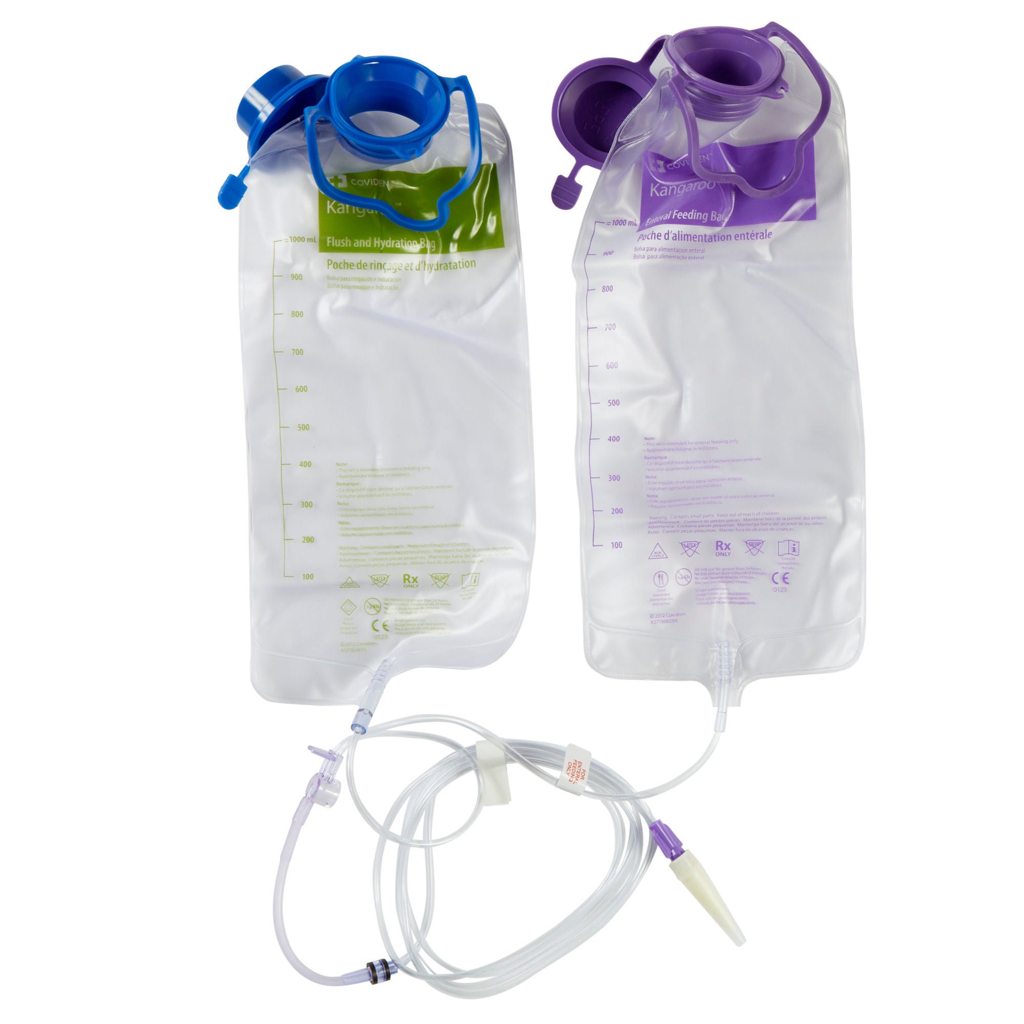 Cardinal FEED/FLUSH SET, JOEY KANGAROO W/O ENFIT TRANS ADAPTER (30/CS