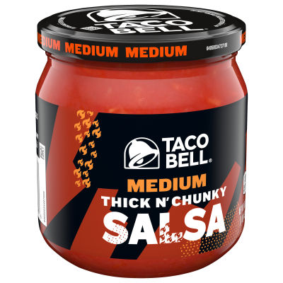 Taco Bell Medium Thick N' Chunky Salsa, 16 oz Jar