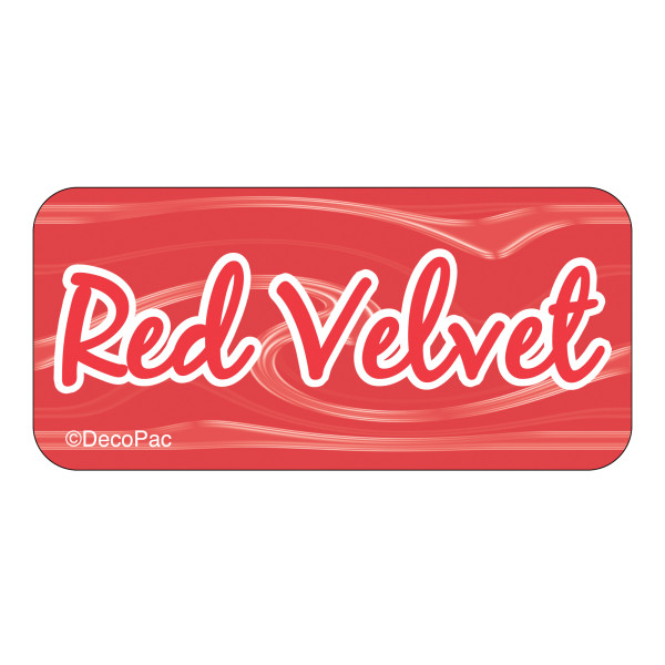Red Velvet Label PhotoCake® Edible Image® Merchandising Label