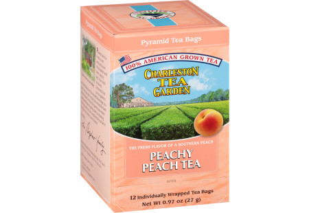 Peachy Peach Tea  Pyramid Bags- Case of 6 boxes- total of 72 teabags