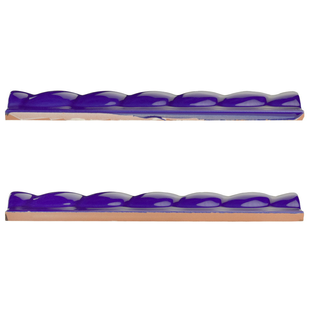 Trenza Grand Moldura Cobalto 2 in. x 7-7/8 in. Ceramic Wall Trim