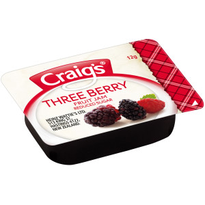 craig's® three berry jam portion 300 x 12g image