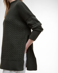 Stitch Guernsey Cape Olive