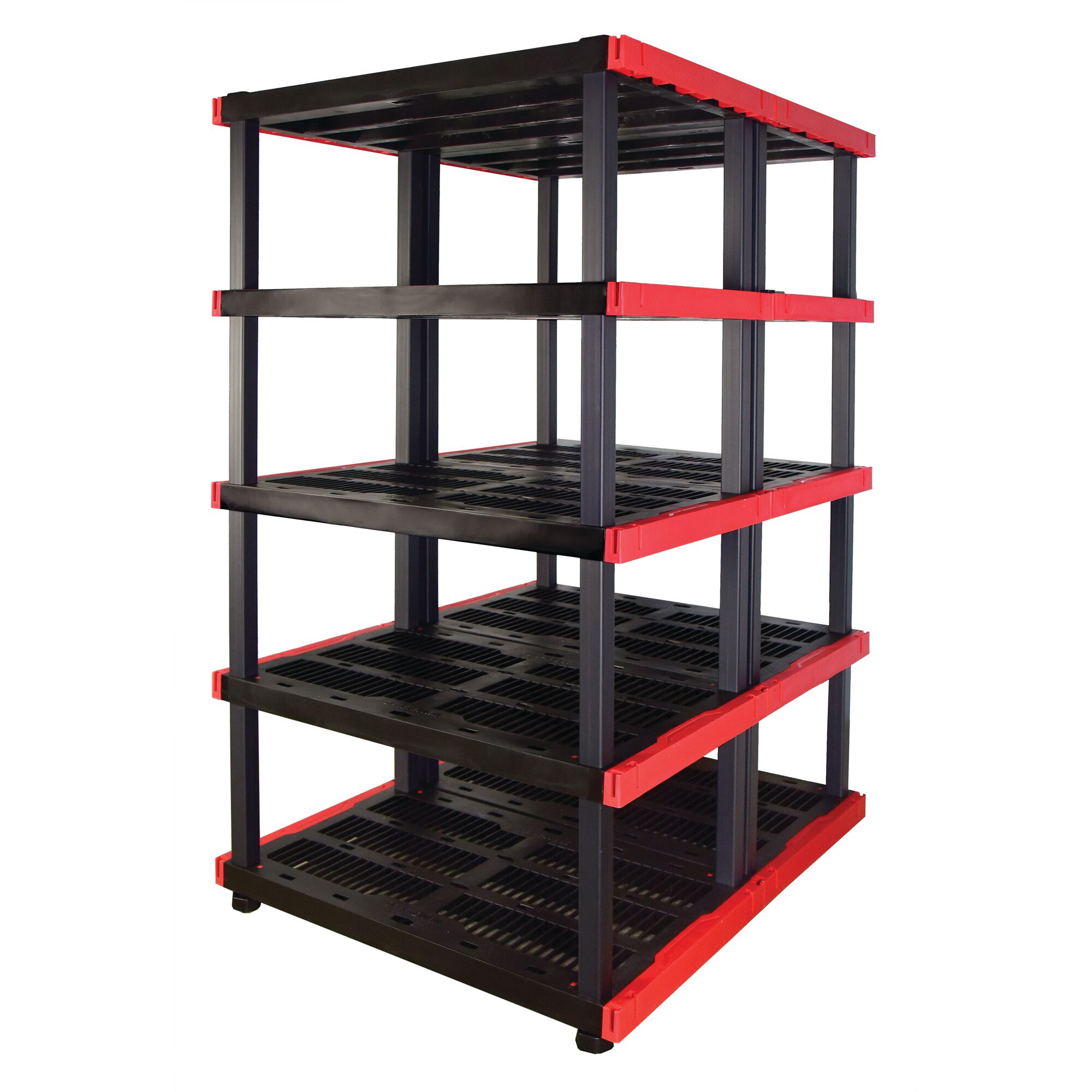 Profile of 24 by 40 ventilated 5 tier shelf.