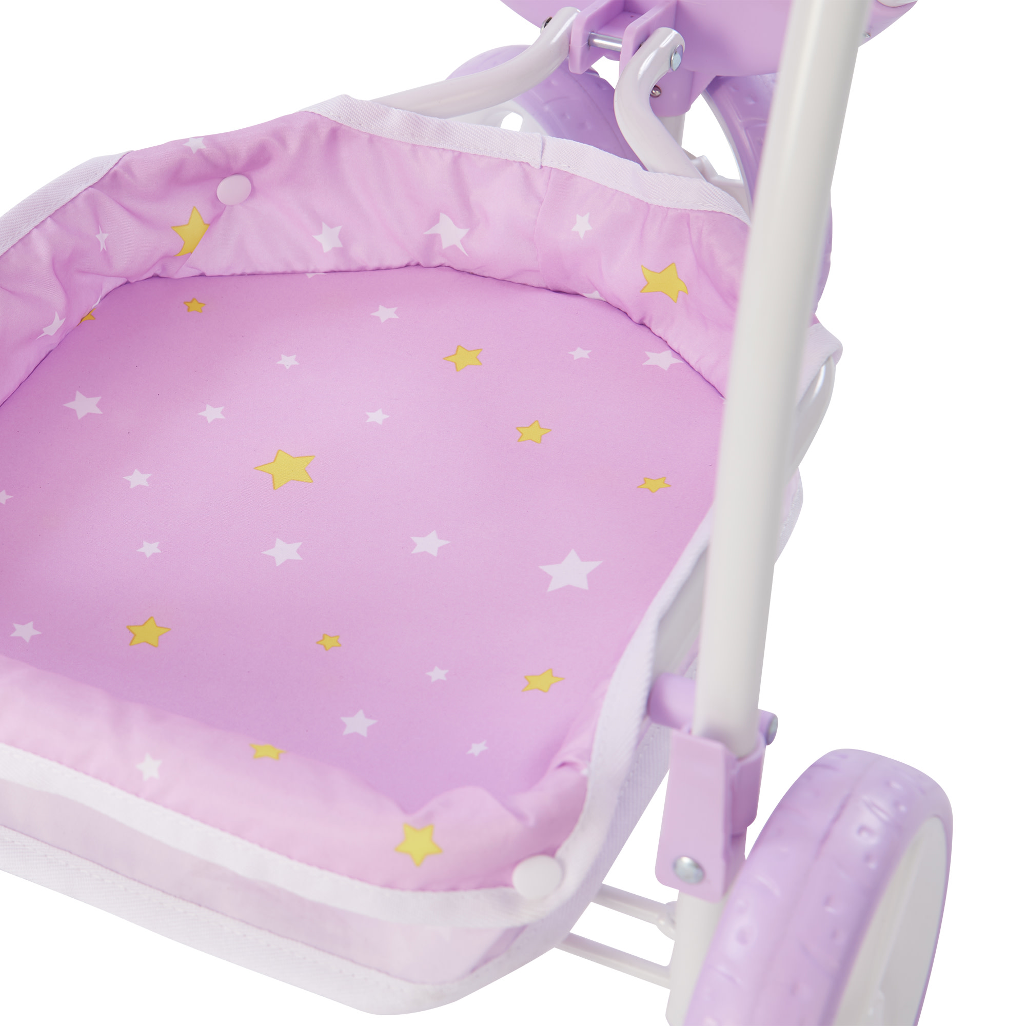 Olivia's Little World Twinkle Star Prinzessin Babypuppe Cabrio Kinderwagen, lila - Bild 9 von 12