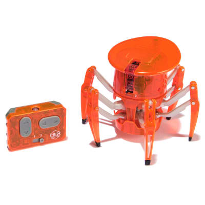 HEX BOTS Remote Control Spider, Robot Insect Toys for Kids, Adjustable Robotic Spider Figure, Robot Toys for Boys & Girls Ages 4 & Up, Orange