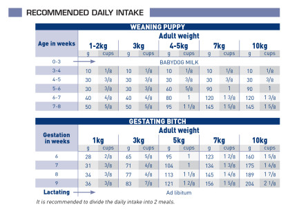 Pediatric starter small dog feeding guide