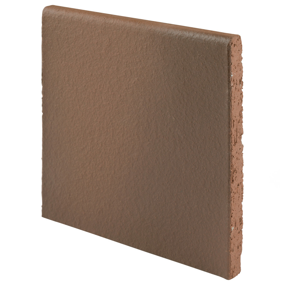 Quarry Bullnose Flame Brown 5-7/8 in. x 5-7/8 in. Ceramic Wall Tile