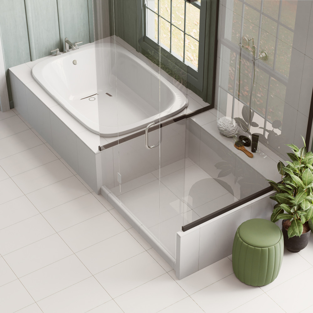 Piscina Glossy White with BioTech 9-5/8 in. x 19-1/2 in. Porcelain Floor and Wall Tile