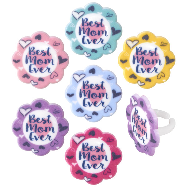 Best Mom Ever Cupcake Rings