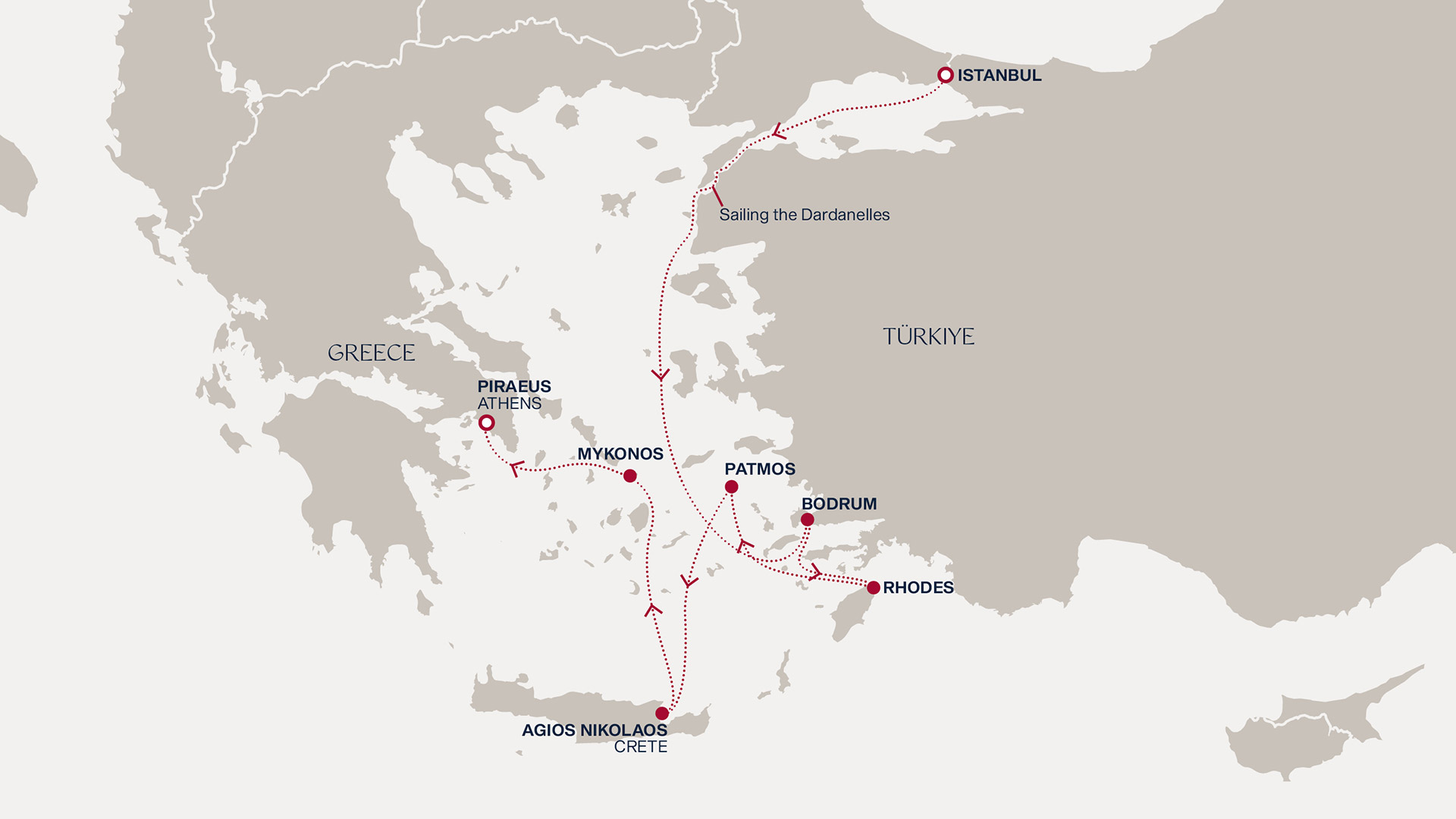 Itinerary map