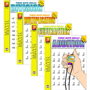 Timed Math Drills: 4 Book Set